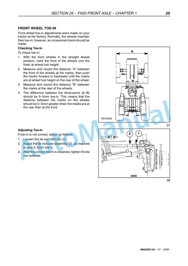 New Holland T1560, T1570 Compact Tractor Service Manual 84205613A 3 New Holland T1560, T1570 Compact Tractor Service Manual 84205613A - Image 3