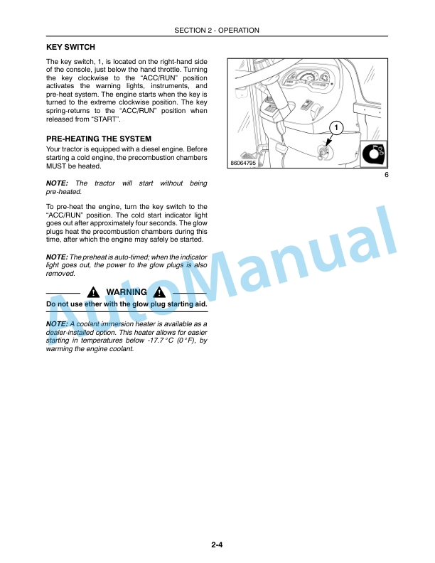 Alternative view of New Holland T2310, T2320 With Cab Tractor Operation and Maintenance Manual 87721385
