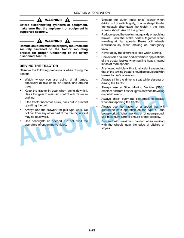 New Holland T2310, T2320 With Hydrostatic Transmission Tractor Operation and Maintenance Manual 87721383 3 New Holland T2310, T2320 With Hydrostatic Transmission Tractor Operation and Maintenance Manual 87721383 - Image 3