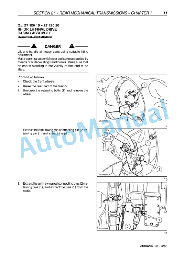 New Holland T3010, T3020, T3030, T3040 Tractor Service Manual 84183229B 3 New Holland T3010, T3020, T3030, T3040 Tractor Service Manual 84183229B - Image 3