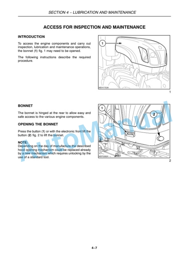 New Holland T4020, T4030, T4040, T4050 Deluxe - Supersteer Tractor Operation and Maintenance Manual 47374399 4 New Holland T4020, T4030, T4040, T4050 Deluxe - Supersteer Tractor Operation and Maintenance Manual 47374399-4