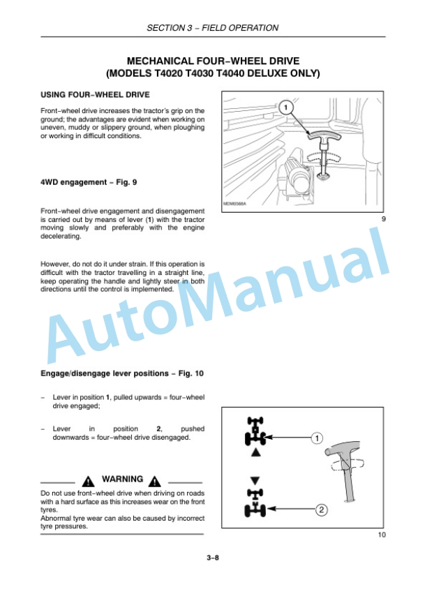 New Holland T4020, T4030, T4040, T4050 Deluxe - Supersteer Tractor Operation and Maintenance Manual 47394589 3 New Holland T4020, T4030, T4040, T4050 Deluxe - Supersteer Tractor Operation and Maintenance Manual 47394589 - Image 3