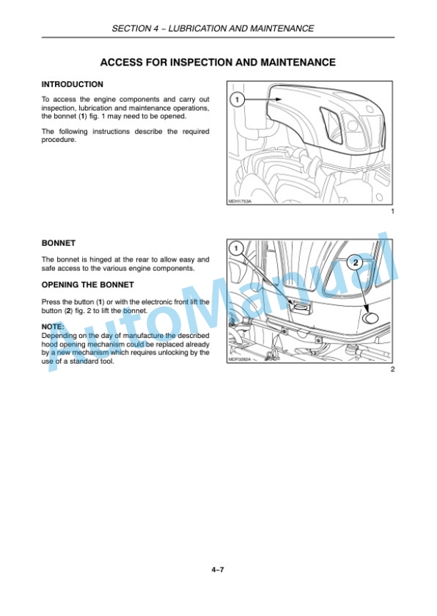 New Holland T4020, T4030, T4040, T4050 Deluxe - Supersteer Tractor Operation and Maintenance Manual 47394589 4 New Holland T4020, T4030, T4040, T4050 Deluxe - Supersteer Tractor Operation and Maintenance Manual 47394589 - Image 4