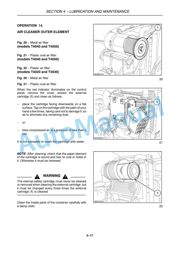 New Holland T4020, T4030, T4040, T4050 Deluxe - Supersteer Tractor Operation and Maintenance Manual 84131258 4 New Holland T4020, T4030, T4040, T4050 Deluxe - Supersteer Tractor Operation and Maintenance Manual 84131258 - Image 4