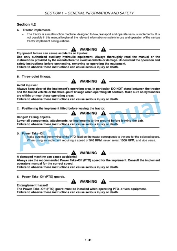 New Holland T4020, T4030, T4040, T4050 Tractor Operation and Maintenance Manual 47394627 2 New Holland T4020, T4030, T4040, T4050 Tractor Operation and Maintenance Manual 47394627 - Image 2