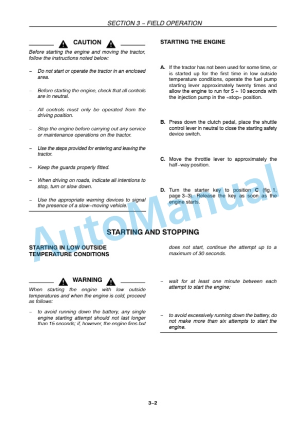 New Holland T4020, T4030, T4040, T4050 Tractor Operation and Maintenance Manual 84576044 3 New Holland T4020, T4030, T4040, T4050 Tractor Operation and Maintenance Manual 84576044-3