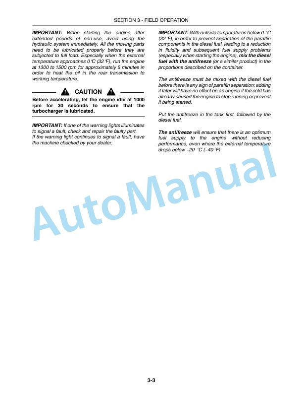 New Holland T4030F, T4040F, T4050F Tractor Operation and Maintenance Manual 87484916 3 New Holland T4030F, T4040F, T4050F Tractor Operation and Maintenance Manual 87484916 - Image 3