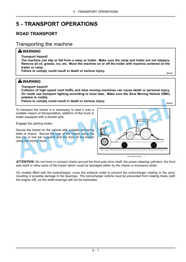 New Holland T4030N, T4040N, T4050N, T4060N Tractor Operation and Maintenance Manual 47374889-3