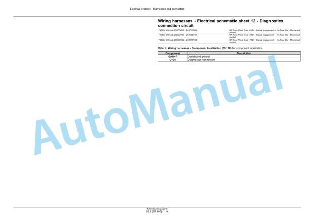 New Holland T4030V, T4040V, T4050V, T4060V Tier 3 Tractor Service Manual 47888353 3 New Holland T4030V, T4040V, T4050V, T4060V Tier 3 Tractor Service Manual 47888353 - Image 3