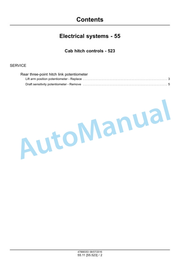 New Holland T4030V, T4040V, T4050V, T4060V Tier 3 Tractor Service Manual 47888353 5 New Holland T4030V, T4040V, T4050V, T4060V Tier 3 Tractor Service Manual 47888353 - Image 5