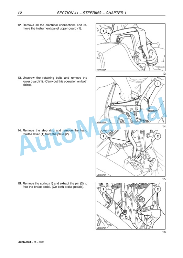 New Holland T4040, T4050 Tractor Service Manual 87744428A 4 New Holland T4040, T4050 Tractor Service Manual 87744428A - Image 4