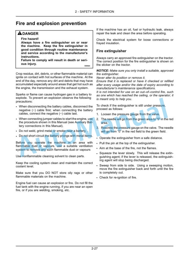 Alternative view of New Holland T4.55, T4.65, T4.75 Tractor Operation and Maintenance Manual 51519244