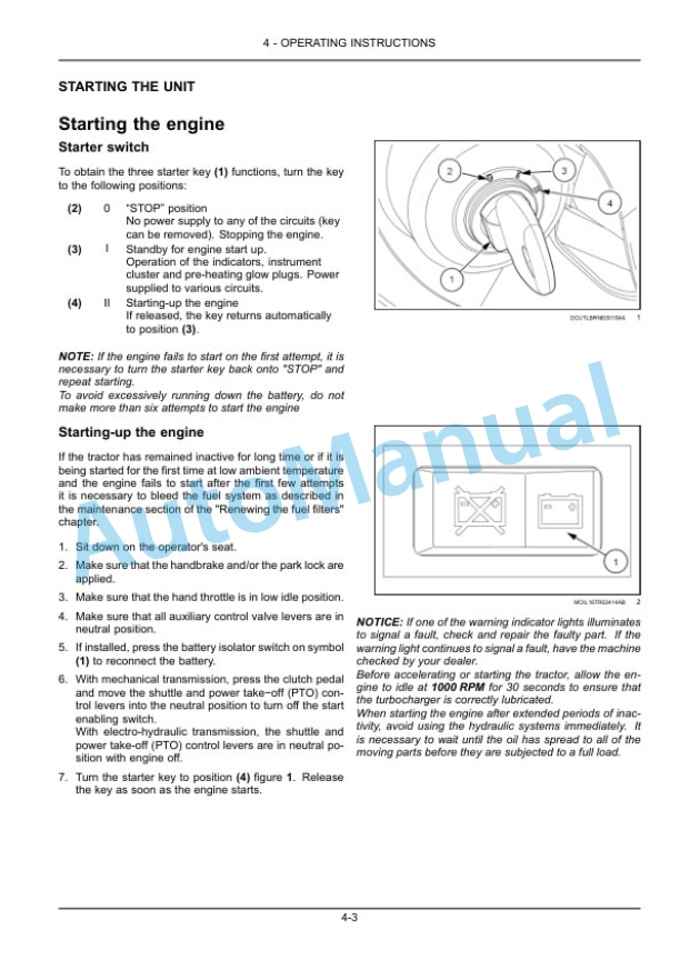 New Holland T4.55, T4.65, T4.75 Tractor Operation and Maintenance Manual 51519284 3 New Holland T4.55, T4.65, T4.75 Tractor Operation and Maintenance Manual 51519284 - Image 3