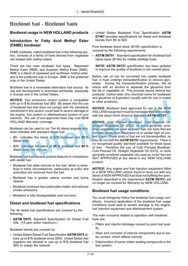 New Holland T4.65, T4.75 Powerstar Tractor Operation and Maintenance Manual 47955162 4 New Holland T4.65, T4.75 Powerstar Tractor Operation and Maintenance Manual 47955162-4