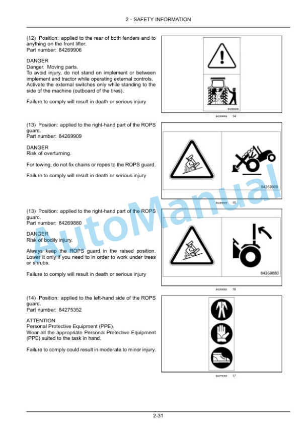 New Holland T4.75F, T4.85F, T4.95F, T4.105F Tractor Operation and Maintenance Manual 48077155 2 New Holland T4.75F, T4.85F, T4.95F, T4.105F Tractor Operation and Maintenance Manual 48077155-2