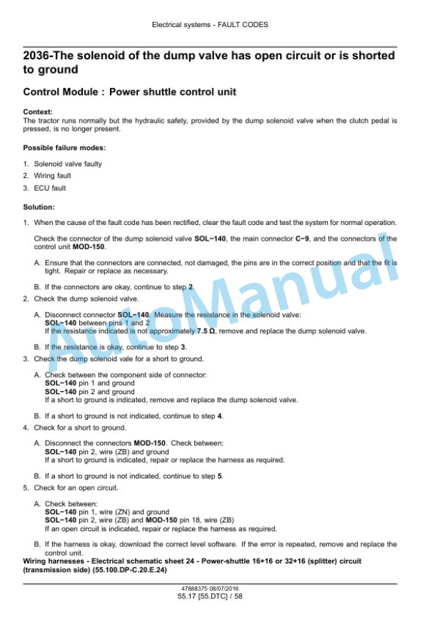 New Holland T4.75V, T4.85V, T4.95V, T4.105V Tier 3 Tractor Service Manual 47888375 5 New Holland T4.75V, T4.85V, T4.95V, T4.105V Tier 3 Tractor Service Manual 47888375 - Image 5