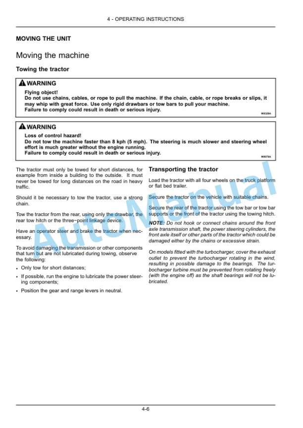 New Holland T4.75V, T4.85V, T4.95V, T4.105V Tractor Operation and Maintenance Manual 47768366 3 New Holland T4.75V, T4.85V, T4.95V, T4.105V Tractor Operation and Maintenance Manual 47768366-3