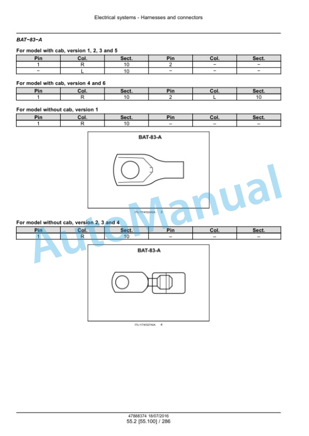 New Holland T4.75V, T4.85V, T4.95V, T4.105V Tractor Service Manual 47888374 4 New Holland T4.75V, T4.85V, T4.95V, T4.105V Tractor Service Manual 47888374 - Image 4