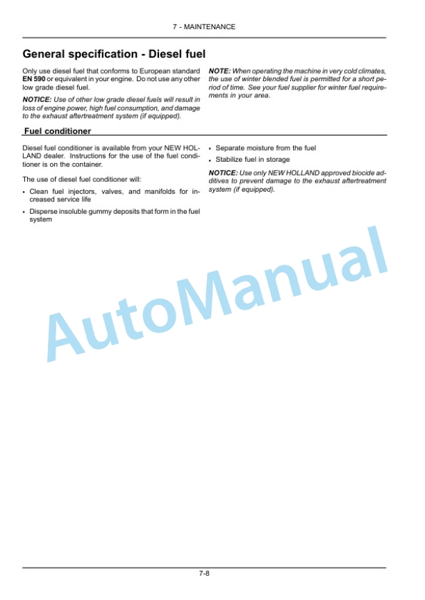 New Holland T4.80F, T4.90F, T4.100F, T4.110F Tractor Operation and Maintenance Manual 48132266 4 New Holland T4.80F, T4.90F, T4.100F, T4.110F Tractor Operation and Maintenance Manual 48132266 - Image 4