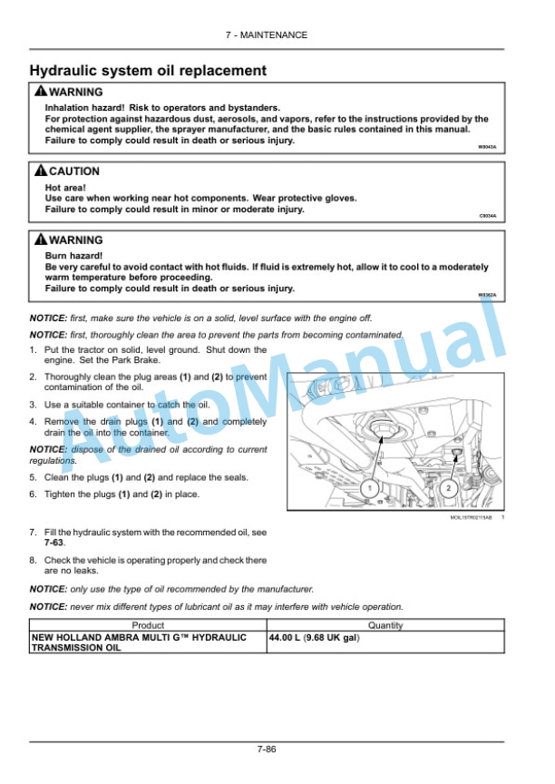 New Holland T4.80F, T4.90F, T4.100F, T4.110F Tractor Operation and Maintenance Manual 48132266 5 New Holland T4.80F, T4.90F, T4.100F, T4.110F Tractor Operation and Maintenance Manual 48132266 - Image 5