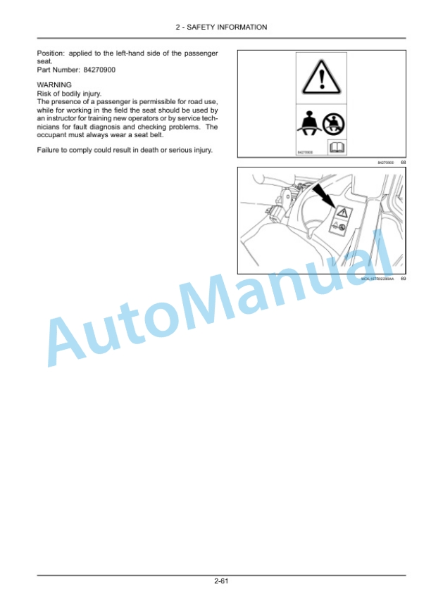 New Holland T4.80N, T4.90N, T4.100N, T4.110N Tractor Operation and Maintenance Manual 51601929 2 New Holland T4.80N, T4.90N, T4.100N, T4.110N Tractor Operation and Maintenance Manual 51601929 - Image 2