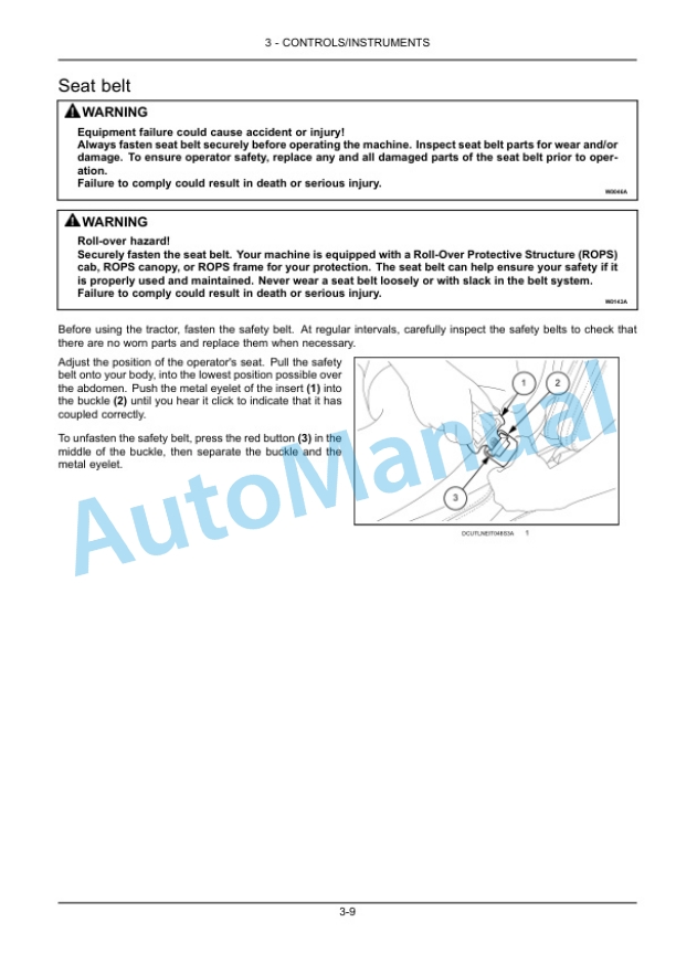 New Holland T4.85, T4.95, T4.105 Tractor Operation and Maintenance Manual 47435555 2 New Holland T4.85, T4.95, T4.105 Tractor Operation and Maintenance Manual 47435555-2