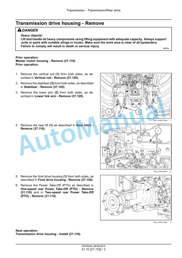 New Holland T4.90, T4.100, T4.110, T4.120 Tier 4B Final Tractor Service Manual 47899693 3 New Holland T4.90, T4.100, T4.110, T4.120 Tier 4B Final Tractor Service Manual 47899693 - Image 3