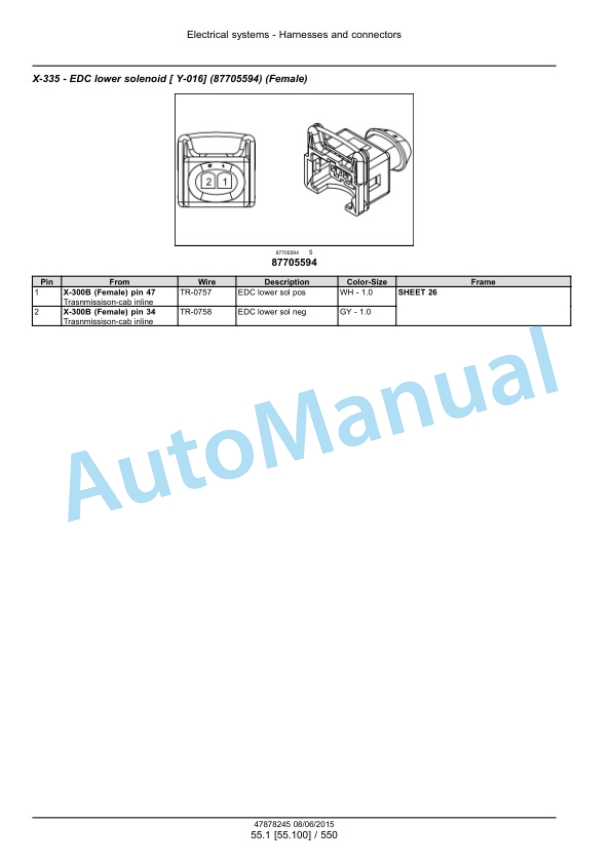 New Holland T4.90, T4.100, T4.110, T4.120 Tier 4B Final Tractor Service Manual 47899697-5