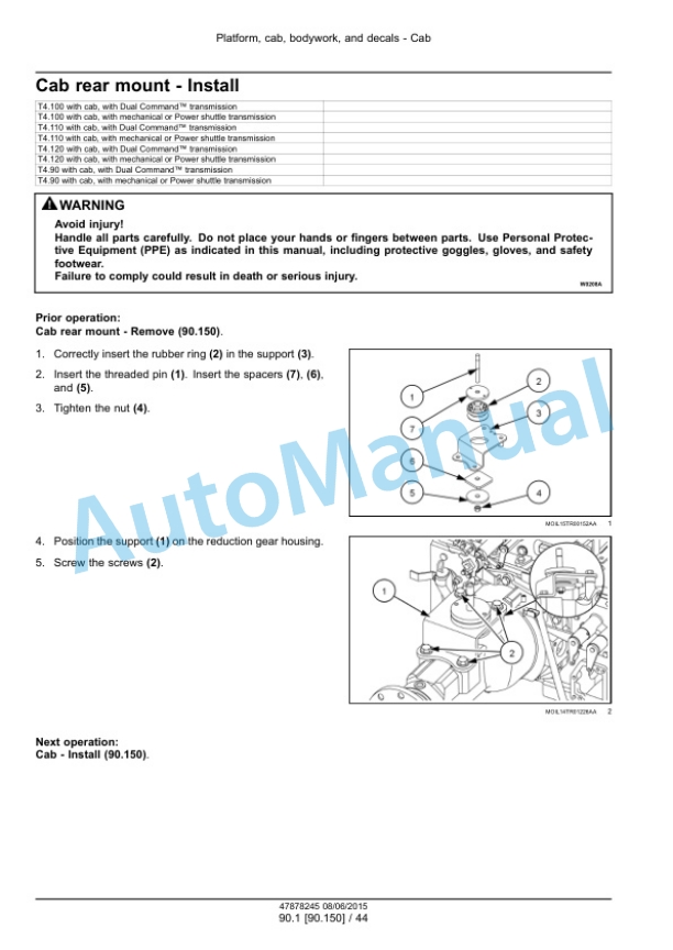 New Holland T4.90, T4.100, T4.110, T4.120 Tier 4B Final Tractor Service Manual 47899702 3 New Holland T4.90, T4.100, T4.110, T4.120 Tier 4B Final Tractor Service Manual 47899702 - Image 3