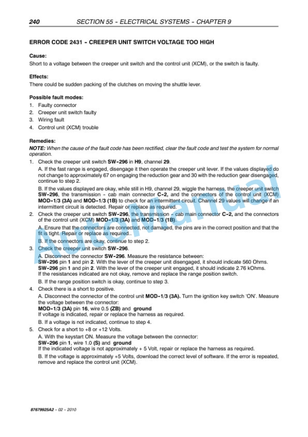 New Holland T5030, T5040, T5050, T5060, T5070 Tractor Service Manual 87679925A2 5 New Holland T5030, T5040, T5050, T5060, T5070 Tractor Service Manual 87679925A2 - Image 5