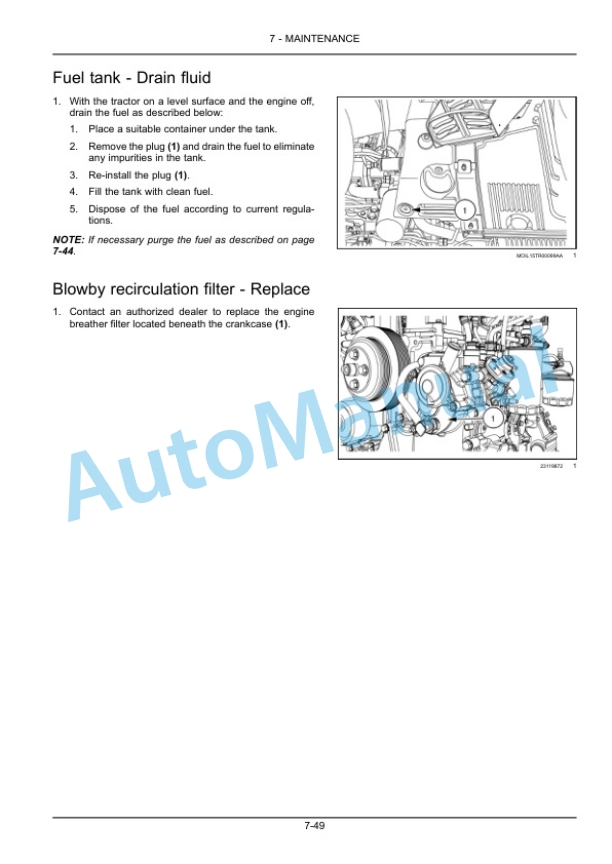 New Holland T5.110, T5.120 Electro Command Tractor Operation and Maintenance Manual 47987592 5 New Holland T5.110, T5.120 Electro Command Tractor Operation and Maintenance Manual 47987592-5