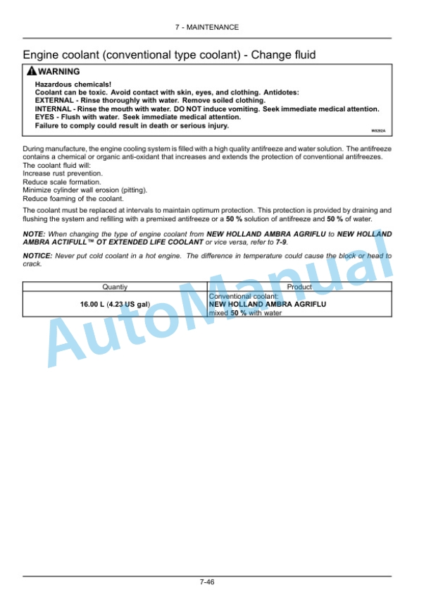 New Holland T5.95, T5.105, T5.115 Electro Command Tractor Operation and Maintenance Manual 47873730 5 New Holland T5.95, T5.105, T5.115 Electro Command Tractor Operation and Maintenance Manual 47873730-5