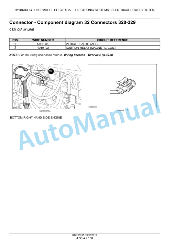New Holland T6010, T6020, T6030, T6040, T6050, T6060, T6070 Tractor Service Manual 84410758-4
