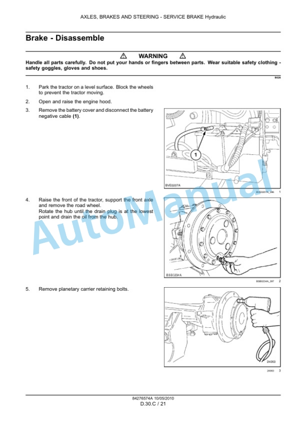 New Holland T6010, T6020, T6030, T6040, T6050, T6060, T6070 Tractor Service Manual 84410764 5 New Holland T6010, T6020, T6030, T6040, T6050, T6060, T6070 Tractor Service Manual 84410764 - Image 5