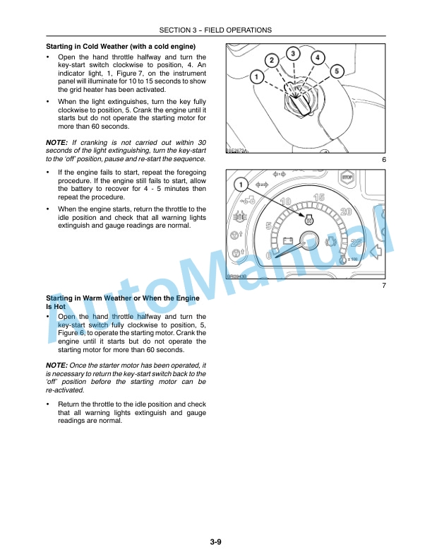 New Holland T6030, T6050, T6070, T6080 Power Command Operation and Maintenance Manual 87654981-3