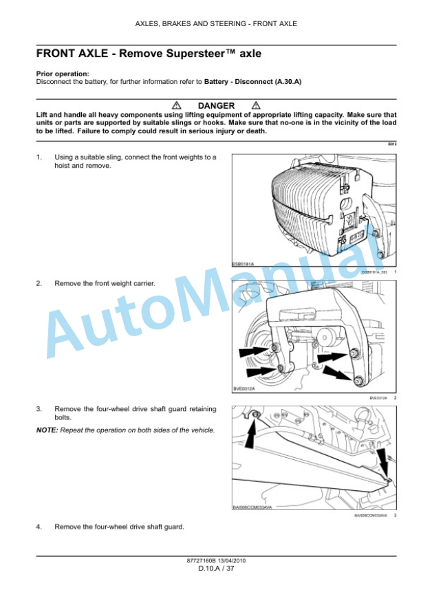 New Holland T6030, T6050, T6070, T6080, T6090 Power Command - Range Command Tractor Service Manual 87727160B 5 New Holland T6030, T6050, T6070, T6080, T6090 Power Command - Range Command Tractor Service Manual 87727160B-5