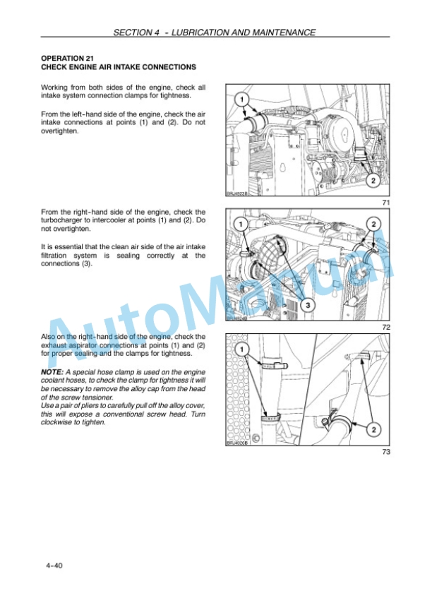 New Holland T6030, T6050, T6070, T6080, T6090 Rage Command - Power Command Tractor Operation and Maintenance Manual 47770776 5 New Holland T6030, T6050, T6070, T6080, T6090 Rage Command - Power Command Tractor Operation and Maintenance Manual 47770776-5
