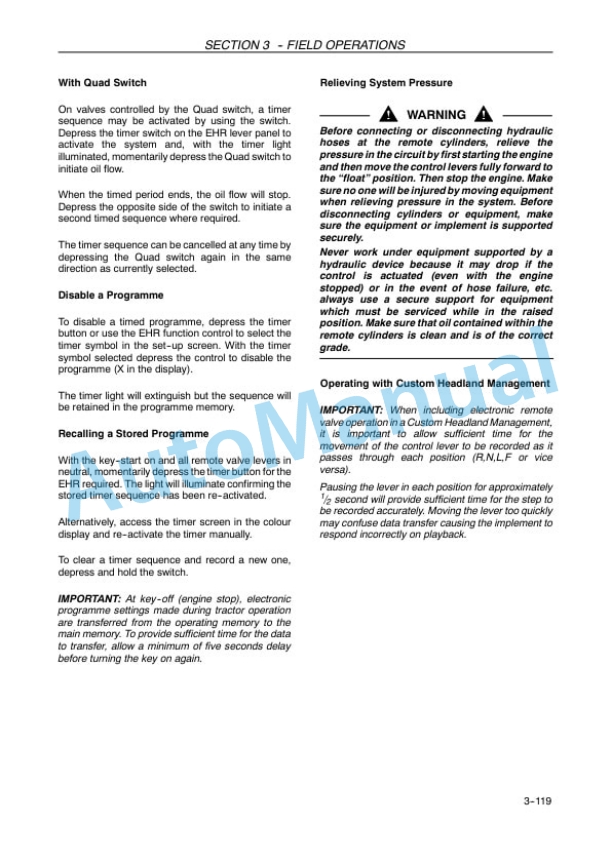New Holland T6030, T6050, T6070, T6080, T6090 Sidewinder II Rage Command - Power Command Tractor Operation and Maintenance Manual 84476094 4 New Holland T6030, T6050, T6070, T6080, T6090 Sidewinder II Rage Command - Power Command Tractor Operation and Maintenance Manual 84476094 - Image 4