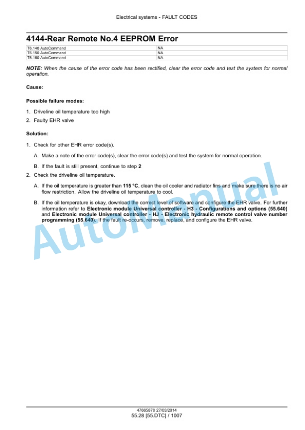 New Holland T6.120, T6.140, T6.150, T6.155, T6.160, T6.165, T6.175 Auto Command Tier 4A Tractor Service Manual 47665870 5 New Holland T6.120, T6.140, T6.150, T6.155, T6.160, T6.165, T6.175 Auto Command Tier 4A Tractor Service Manual 47665870 - Image 5