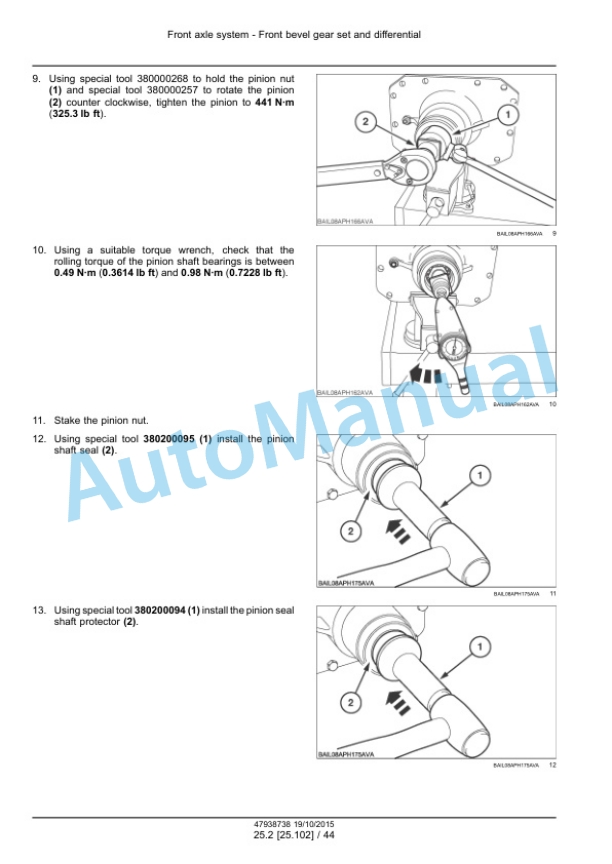 New Holland T6.125, T6.145, T6.155, T6.165, T6.175, T6.180 Auto Command Tier 4B Final Tractor Service Manual 47951291-4