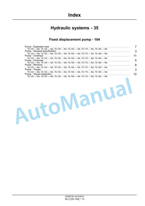 New Holland T6.125, T6.145, T6.155, T6.165, T6.175, T6.180 Auto Command Tier 4B Final Tractor Service Manual 47951293 3 New Holland T6.125, T6.145, T6.155, T6.165, T6.175, T6.180 Auto Command Tier 4B Final Tractor Service Manual 47951293 - Image 3