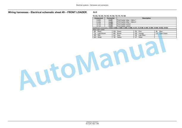 New Holland T6.125, T6.145, T6.155, T6.165, T6.175, T6.180 Auto Command Tier 4B Final Tractor Service Manual 47951296 4 New Holland T6.125, T6.145, T6.155, T6.165, T6.175, T6.180 Auto Command Tier 4B Final Tractor Service Manual 47951296-4