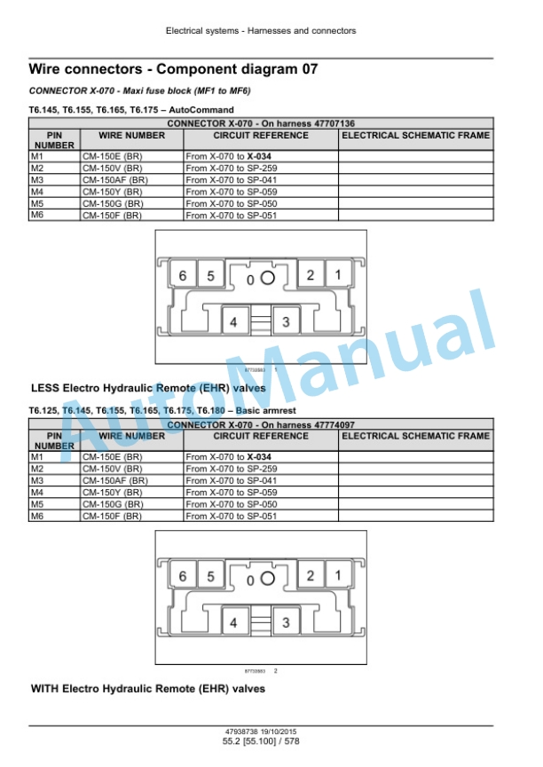 New Holland T6.125, T6.145, T6.155, T6.165, T6.175, T6.180 Auto Command Tier 4B Final Tractor Service Manual 47951297 3 New Holland T6.125, T6.145, T6.155, T6.165, T6.175, T6.180 Auto Command Tier 4B Final Tractor Service Manual 47951297-3