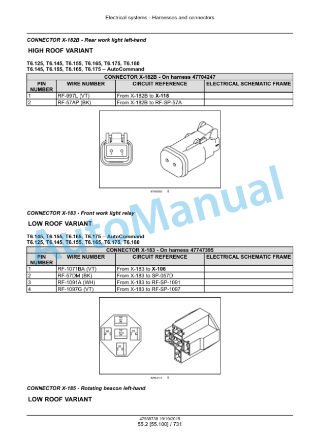 New Holland T6.125, T6.145, T6.155, T6.165, T6.175, T6.180 Auto Command Tier 4B Final Tractor Service Manual 47951297 5 New Holland T6.125, T6.145, T6.155, T6.165, T6.175, T6.180 Auto Command Tier 4B Final Tractor Service Manual 47951297-5