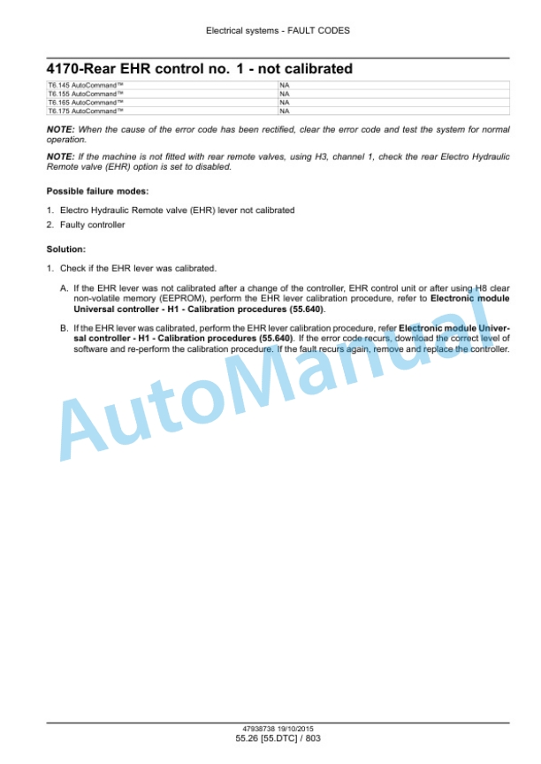 New Holland T6.125, T6.145, T6.155, T6.165, T6.175, T6.180 Auto Command Tier 4B Final Tractor Service Manual 47951303 3 New Holland T6.125, T6.145, T6.155, T6.165, T6.175, T6.180 Auto Command Tier 4B Final Tractor Service Manual 47951303-3