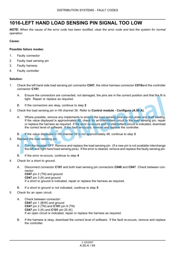 New Holland T7030, T7040, T7050, T7060 Tractor Repair Manual 87663218 2 New Holland T7030, T7040, T7050, T7060 Tractor Repair Manual 87663218-2