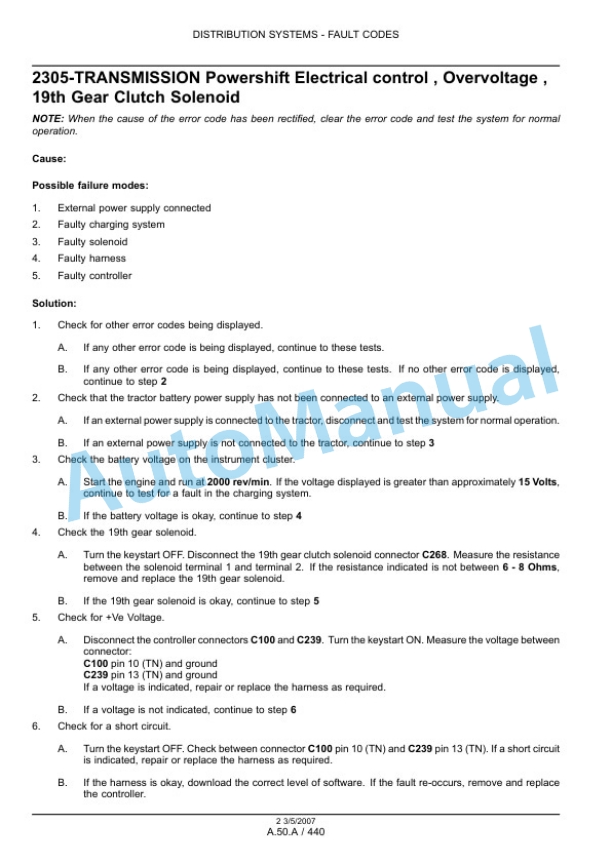 New Holland T7030, T7040, T7050, T7060 Tractor Repair Manual 87663219 3 New Holland T7030, T7040, T7050, T7060 Tractor Repair Manual 87663219-3
