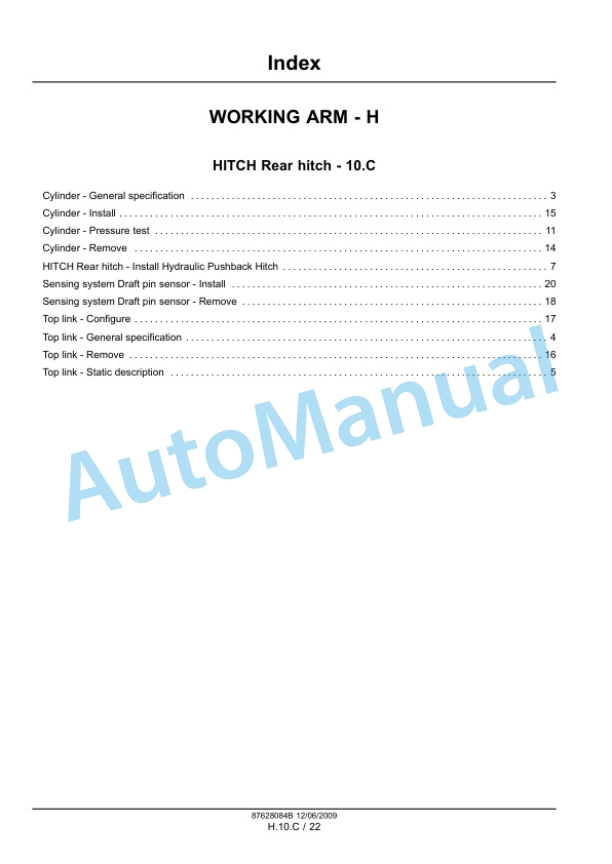 New Holland T7030, T7040, T7050, T7060 Tractor Service Manual 84410782 5 New Holland T7030, T7040, T7050, T7060 Tractor Service Manual 84410782 - Image 5