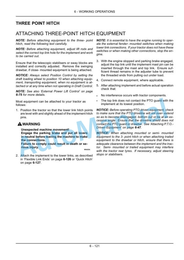 New Holland T7.170, T7.185, T7.200, T7.210 Sidewinder II Auto Command Tractor Operation and Maintenance Manual 84411148 4 New Holland T7.170, T7.185, T7.200, T7.210 Sidewinder II Auto Command Tractor Operation and Maintenance Manual 84411148-4