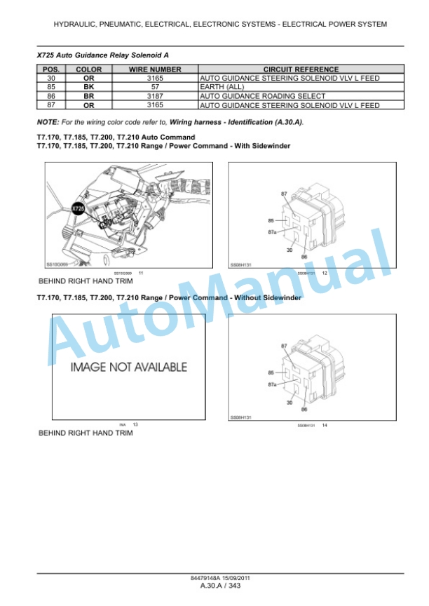 New Holland T7.170, T7.185, T7.200, T7.210 Tractor Service Manual 84561158 5 New Holland T7.170, T7.185, T7.200, T7.210 Tractor Service Manual 84561158-5